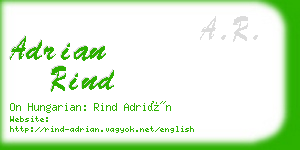 adrian rind business card